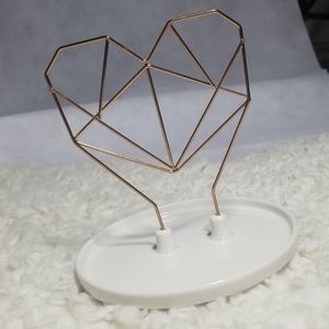 IMM-Living Coxet Wire Heart Ceramic Jewelry Holder